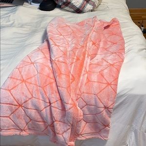 Coral throw blanket